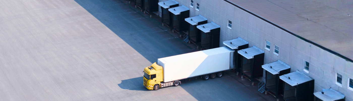 Yellow and white truck